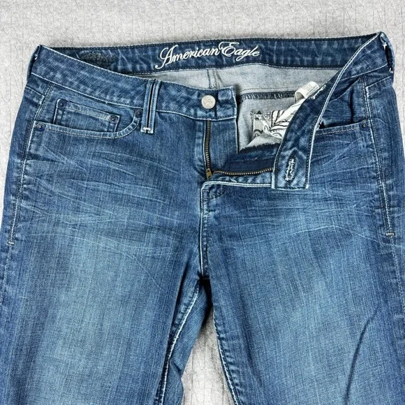 Vintage American Eagle Bootcut Jeans Women 10/31X27 Blue medium wash Mid Rise - Picture 11 of 12